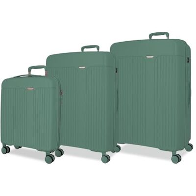 MOVOM Kofferset, 53 x 78 x 31 cm, Robustes Polypropylen, integrierter TSA-Verschluss, 217L 11.4kg, 4 Doppelrollen, ausziehbares Handgepäck, dunkelgrün MOVOM Kofferset, 53 x 78 x 31 cm, Robustes Polypropylen, integrierter TSA-Verschluss, 217L 11.4kg, 4 Doppelrollen, ausziehbares Handgepäck, dunkelgrün