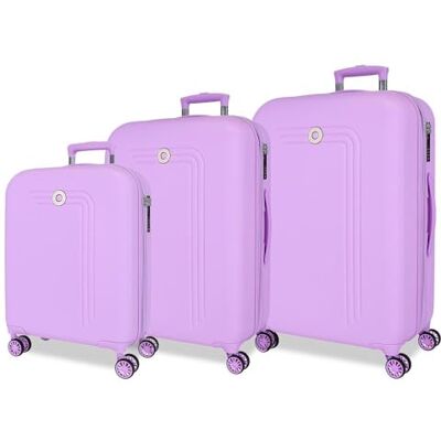MOVOM Riga Koffer-Set, Violett, 55/70/80 cm, ABS-Verschluss, TSA 216L, 10,88 kg, 4 Doppelräder, Handgepäck, dunkelviolett, Koffer Set MOVOM Riga Koffer-Set, Violett, 55/70/80 cm, ABS-Verschluss, TSA 216L, 10,88 kg, 4 Doppelräder, Handgepäck, dunkelviolett, Koffer Set