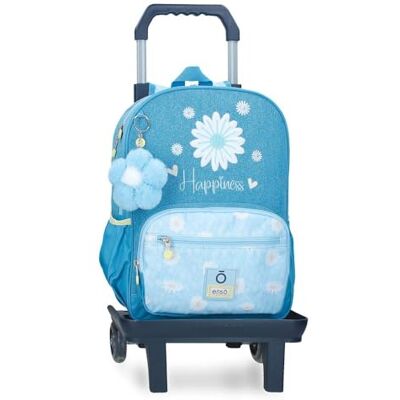 Enso Happiness Schulrucksack mit Trolley Denim 30x38x12 cm Polyester Enso Happiness Schulrucksack mit Trolley Denim 30x38x12 cm Polyester