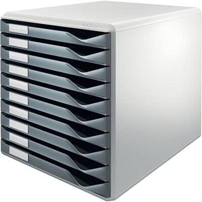 Leitz Formular-Set mit 10 Schubladen, Schubladenset zur Aufbewahrung von Dokumenten und Formularen, Grau, 52810089 Leitz Formular-Set mit 10 Schubladen, Schubladenset zur Aufbewahrung von Dokumenten und Formularen, Grau, 52810089