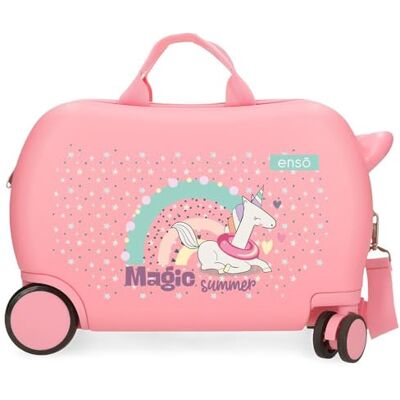 Enso Magic Summer Kinderkoffer, Rosa, 45 x 31 x 20 cm, starr, ABS, 27,9 l, 1,8 kg, 2 Räder, Handgepäck, Rosa, kinderkoffer Enso Magic Summer Kinderkoffer, Rosa, 45 x 31 x 20 cm, starr, ABS, 27,9 l, 1,8 kg, 2 Räder, Handgepäck, Rosa, kinderkoffer