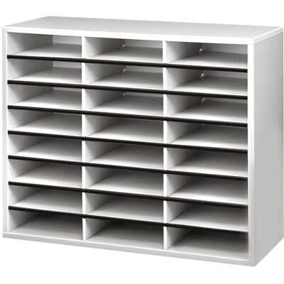 Fellowes 25041 Post und Broschürenmanager, Dove Gray, 24 Fächer Fellowes 25041 Post und Broschürenmanager, Dove Gray, 24 Fächer