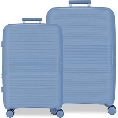 MOVOM Inari Kofferset, blau, 68/78 cm, Polypropylen, integrierter TSA-Verschluss, 189 l, 8 kg, 4 Doppelrollen, ausziehbar, Handgepäck MOVOM Inari Kofferset, blau, 68/78 cm, Polypropylen, integrierter TSA-Verschluss, 189 l, 8 kg, 4 Doppelrollen, ausziehbar, Handgepäck