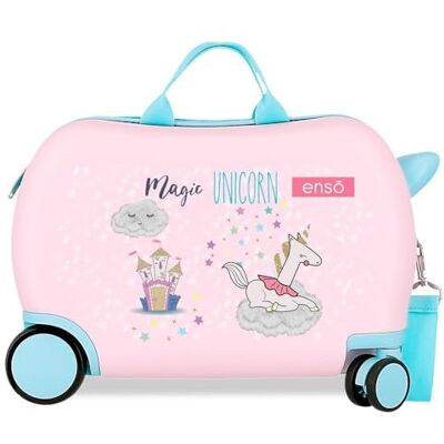 Enso Magic Unicorn Kinderkoffer, Rosa, 45 x 31 x 20 cm, starr, 1,8 kg, seitlicher Kombinationsverschluss, ABS, 1,8 kg, 27,9 l, Handgepäck, Rosa, Talla única, Kinderkoffer Enso Magic Unicorn Kinderkoffer, Rosa, 45 x 31 x 20 cm, starr, 1,8 kg, seitlicher Kombinationsverschluss, ABS, 1,8 kg, 27,9 l, Handgepäck, Rosa, Talla única, Kinderkoffer