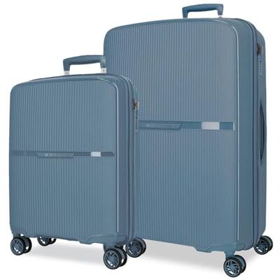 MOVOM Noon Kofferset, blau, 56/66 cm, starr, 2,8 kg, TSA-Verschluss, Polypropylen, 2,8 kg, 110,5 l, Handgepäck, blau, Talla única, Koffer-Set MOVOM Noon Kofferset, blau, 56/66 cm, starr, 2,8 kg, TSA-Verschluss, Polypropylen, 2,8 kg, 110,5 l, Handgepäck, blau, Talla única, Koffer-Set