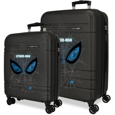 Marvel Spiderman is Watching Us Kofferset, schwarz, 48 x 68 x 27 cm, starrer ABS-Verschluss, TSA 111L 6.5kg, 4 Doppelrollen, ausziehbares Handgepäck Marvel Spiderman is Watching Us Kofferset, schwarz, 48 x 68 x 27 cm, starrer ABS-Verschluss, TSA 111L 6.5kg, 4 Doppelrollen, ausziehbares Handgepäck