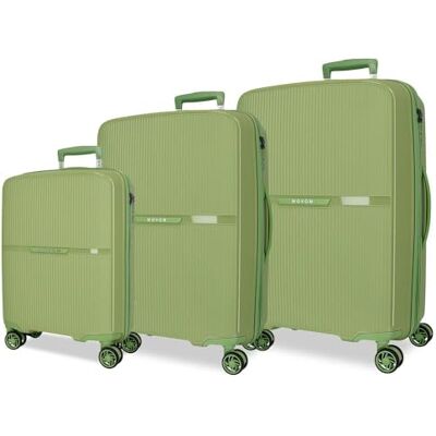 MOVOM Noon Kofferset, Grün, 56/66/76 cm, starr, 2,8 kg, TSA-Verschluss, Polypropylen, 2,8 kg, 219,5 l, Handgepäck, grün, Talla única, Koffer-Set MOVOM Noon Kofferset, Grün, 56/66/76 cm, starr, 2,8 kg, TSA-Verschluss, Polypropylen, 2,8 kg, 219,5 l, Handgepäck, grün, Talla única, Koffer-Set