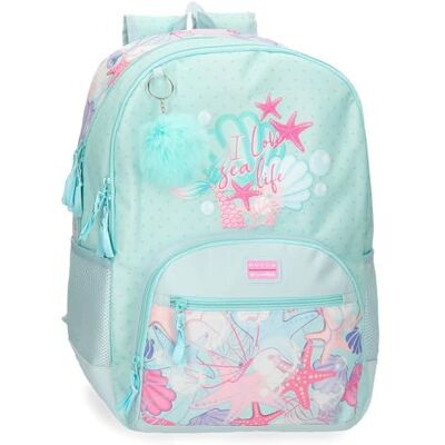 MOVOM I Love Sea Life Schulrucksack, anpassbar an Trolley, Blau, 33 x 44 x 17 cm, Polyester, 25,81 l MOVOM I Love Sea Life Schulrucksack, anpassbar an Trolley, Blau, 33 x 44 x 17 cm, Polyester, 25,81 l