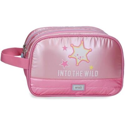 Enso Into The Wild Kosmetiktasche, anpassbar, mit Zwei Fächern, 26 x 16 x 10 cm, Polyester, Rosa Enso Into The Wild Kosmetiktasche, anpassbar, mit Zwei Fächern, 26 x 16 x 10 cm, Polyester, Rosa