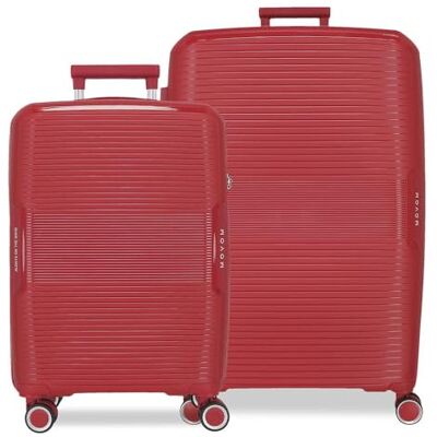 MOVOM Inari Kofferset, Rot, 55/68 cm, Polypropylen, Verschluss TSA 113L, 6,54 kg, 4 Doppelrollen, Handgepäck, rot, Koffer-Set MOVOM Inari Kofferset, Rot, 55/68 cm, Polypropylen, Verschluss TSA 113L, 6,54 kg, 4 Doppelrollen, Handgepäck, rot, Koffer-Set