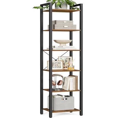 VASAGLE Regal Bücherregal Standregal mit 6 Ebenen, 30 x 40 x 186 cm VASAGLE Regal Bücherregal Standregal mit 6 Ebenen, 30 x 40 x 186 cm