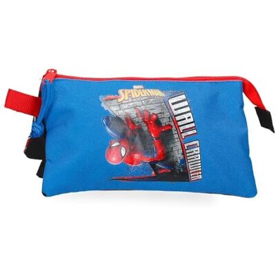 Marvel Joumma Spiderman Wall Crawler Etui, dreifach, schwarz, 22 x 12 x 5 cm, Polyester Marvel Joumma Spiderman Wall Crawler Etui, dreifach, schwarz, 22 x 12 x 5 cm, Polyester