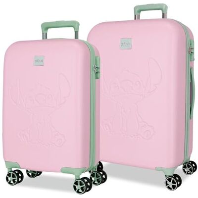 Disney Joumma Travelling with Stitch, anpassbar, Rosa, 29 x 21 x 15 cm, starr, ABS, 9,14 l, 2,8 kg, Malve, Talla única, Koffer-Set Disney Joumma Travelling with Stitch, anpassbar, Rosa, 29 x 21 x 15 cm, starr, ABS, 9,14 l, 2,8 kg, Malve, Talla única, Koffer-Set