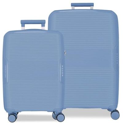MOVOM Inari Kofferset, 49 x 68 x 27 cm, Robustes Polypropylen, integrierter TSA-Verschluss, 113L 6.1 kg, 4 Doppelrollen, Handgepäck, hellblau MOVOM Inari Kofferset, 49 x 68 x 27 cm, Robustes Polypropylen, integrierter TSA-Verschluss, 113L 6.1 kg, 4 Doppelrollen, Handgepäck, hellblau