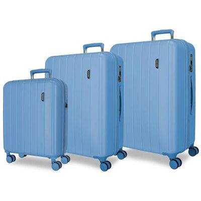 MOVOM Wood Denim Gepäckset, 53 x 78 x 31 cm, starres ABS, integrierter TSA-Verschluss, 217L 11.4kg, 4 Doppelrollen, ausziehbares Handgepäck MOVOM Wood Denim Gepäckset, 53 x 78 x 31 cm, starres ABS, integrierter TSA-Verschluss, 217L 11.4kg, 4 Doppelrollen, ausziehbares Handgepäck