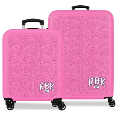 Reebok Chicago Kofferset, 46 x 65 x 25 cm, starres ABS-integriertes Kombinationsschloss, 56L 6.6 kg, 4 Doppelräder, Handgepäck, Rosa Reebok Chicago Kofferset, 46 x 65 x 25 cm, starres ABS-integriertes Kombinationsschloss, 56L 6.6 kg, 4 Doppelräder, Handgepäck, Rosa