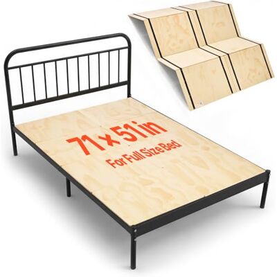 VEVOR Bunkie Board in voller Größe Faltbare Bettbrettlatten mit Verbindung, Holzmatratzenauflage, Unterstützung unter Matratzenbrettern, gebrauchsfertig, 8-teilig, Naturholz Latten VEVOR Bunkie Board in voller Größe Faltbare Bettbrettlatten mit Verbindung, Holzmatratzenauflage, Unterstützung unter Matratzenbrettern, gebrauchsfertig, 8-teilig, Naturholz Latten