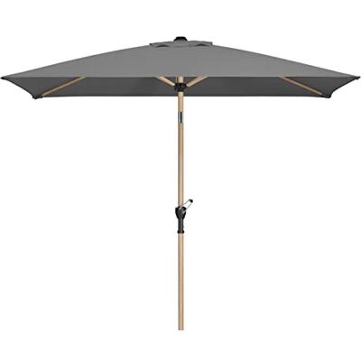 Schneider Sonnenschirm Cordoba, anthrazit, 230x150 cm, eckig, pulverbeschichtetes Stahl-Gestell mit Holzoptik, Bespannung 100% Polyester, 4,12 Kg Schneider Sonnenschirm Cordoba, anthrazit, 230x150 cm, eckig, pulverbeschichtetes Stahl-Gestell mit Holzoptik, Bespannung 100% Polyester, 4,12 Kg