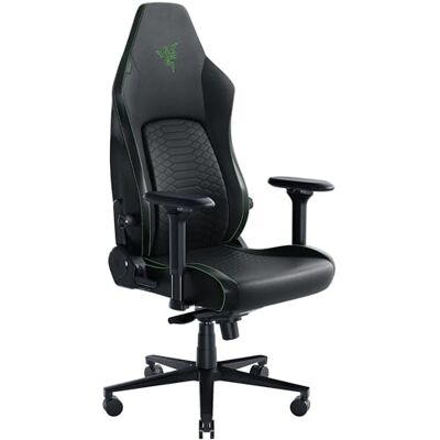 Razer Iskur V2 Gaming-Stuhl mit adaptiver Lordosenstütze (Polster aus hoch verdichtetem Schaumstoff, Umweltfreundliches lösungsmittelfreies EPU-Kunstleder, 4-D-Armlehnen) Grün Razer Iskur V2 Gaming-Stuhl mit adaptiver Lordosenstütze (Polster aus hoch verdichtetem Schaumstoff, Umweltfreundliches lösungsmittelfreies EPU-Kunstleder, 4-D-Armlehnen) Grün