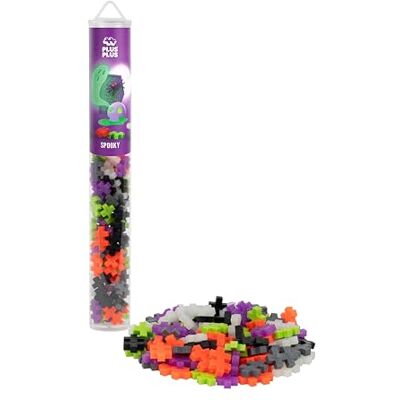 Plus-Plus 4320 Farbmix Spooky, Tube, Bausteinset für Kinder, 100 Teile Konstruktionsspielzeug, Kreativ-Baustein-Set für 2D und 3D Figuren, für Kinder ab 5 Jahren Plus-Plus 4320 Farbmix Spooky, Tube, Bausteinset für Kinder, 100 Teile Konstruktionsspielzeug, Kreativ-Baustein-Set für 2D und 3D Figuren, für Kinder ab 5 Jahren