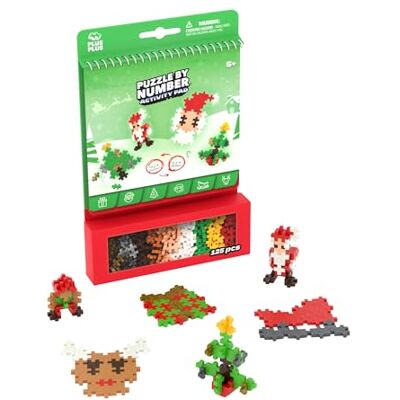 Plus-Plus 4383 Activity Pad Weihnachten Kreativ-Bausteine, 125 Teile Konstruktionsspielzeug, Baustein-Set für 2D und 3D Figuren, für Kinder ab 5 Jahren Plus-Plus 4383 Activity Pad Weihnachten Kreativ-Bausteine, 125 Teile Konstruktionsspielzeug, Baustein-Set für 2D und 3D Figuren, für Kinder ab 5 Jahren