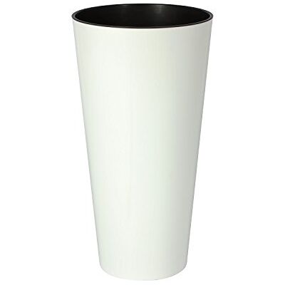 Prosperplast TUBUS SLIM 8L glänzender Topf, Abmessungen (mm) 200x200x381, Farbe Weiß Prosperplast TUBUS SLIM 8L glänzender Topf, Abmessungen (mm) 200x200x381, Farbe Weiß