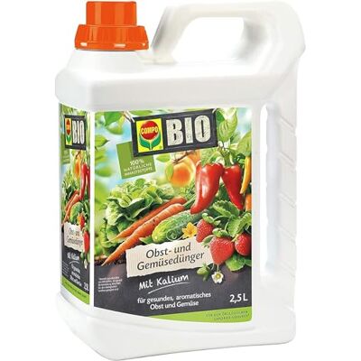 Compo BIO Obst- und Gemüsedünger Bio Flüssigdünger für Obst und Gemüse Kalium Dünger 2,5 Liter Compo BIO Obst- und Gemüsedünger Bio Flüssigdünger für Obst und Gemüse Kalium Dünger 2,5 Liter