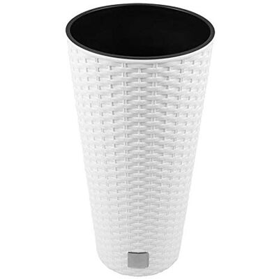 Prosperplast 27 -Liter -Zeit Pot mit Einsatz 30 x 30 x 57,2 cm in Weiß Prosperplast 27 -Liter -Zeit Pot mit Einsatz 30 x 30 x 57,2 cm in Weiß