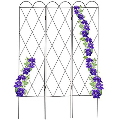 Relaxdays Rankgitter Metall, 3-teilig, zum Stecken, 162,5 cm hoch, Rankhilfe Kletterpflanzen, Spalier Garten, rotbraun Relaxdays Rankgitter Metall, 3-teilig, zum Stecken, 162,5 cm hoch, Rankhilfe Kletterpflanzen, Spalier Garten, rotbraun