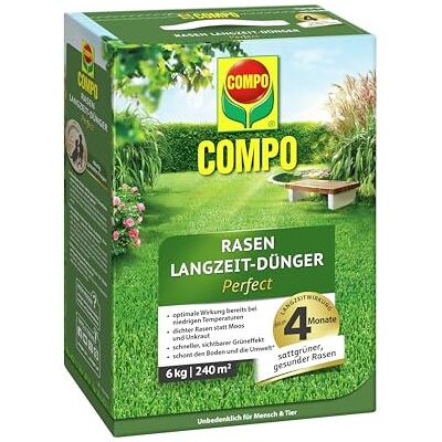 Compo Rasen Langzeit-Dünger Perfect 6 kg Rasen Langzeit-Dünger Perfect 6kg für 240m² Compo Rasen Langzeit-Dünger Perfect 6 kg Rasen Langzeit-Dünger Perfect 6kg für 240m²