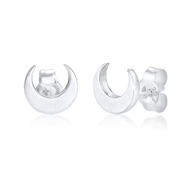 Elli Ohrringe Damen Halbmond Luna Basic Stecker matt 925 Sterling Silber Elli Ohrringe Damen Halbmond Luna Basic Stecker matt 925 Sterling Silber