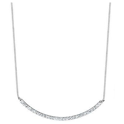 Elli Halskette Silber 925 Bogen Kette Damen Kristall Schmuck Geschenke für Frauen Mädchen Mama Freundin, Silberkette Länge 45 cm Elli Halskette Silber 925 Bogen Kette Damen Kristall Schmuck Geschenke für Frauen Mädchen Mama Freundin, Silberkette Länge 45 cm