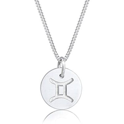 Elli Halskette Silber 925 Sternzeichen Zwilling Anhänger Horoskop Kette Damen Graviert Schmuck Geschenke für Frauen Mädchen Mama Freundin, Astro Silberkette Länge 45 cm Elli Halskette Silber 925 Sternzeichen Zwilling Anhänger Horoskop Kette Damen Graviert Schmuck Geschenke für Frauen Mädchen Mama Freundin, Astro Silberkette Länge 45 cm