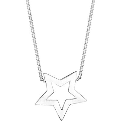 Elli Damen Schmuck Halskette Kette mit Anhänger Stern Astro Trend Blogger Filigran Himmel Silber 925 Länge 45 cm Elli Damen Schmuck Halskette Kette mit Anhänger Stern Astro Trend Blogger Filigran Himmel Silber 925 Länge 45 cm