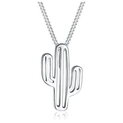 Elli Damen-Kette mit Anhänger Kaktus 45 cm 925 Silber Elli Damen-Kette mit Anhänger Kaktus 45 cm 925 Silber
