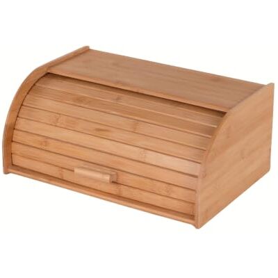 Kesper Großer Brotkasten aus Bambus mit Rollklappe, 40 x 27 x H17 cm, Frischhaltebox, Brotbox, FSC, Braun Kesper Großer Brotkasten aus Bambus mit Rollklappe, 40 x 27 x H17 cm, Frischhaltebox, Brotbox, FSC, Braun