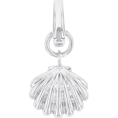 Amor Charm 925 Sterling Silber Damen Charms, 1,9 cm, Silber, Muschel, Kommt in Schmuck Geschenk Box, 2038507 Amor Charm 925 Sterling Silber Damen Charms, 1,9 cm, Silber, Muschel, Kommt in Schmuck Geschenk Box, 2038507