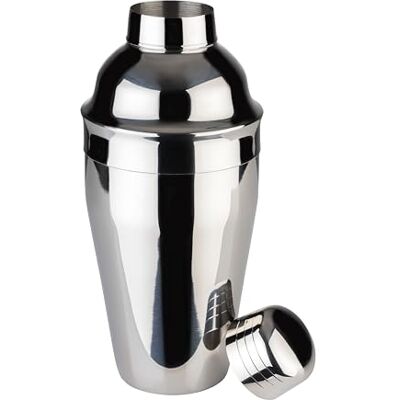 APS 36010 Shaker CLASSIC, Edelstahl, beinhaltet: Edelstahlbecher, 0,5 l Ø 8,5 cm; Höhe 20 cm; hochglanzpoliert; Siebaufsatz; Deckel APS 36010 Shaker CLASSIC, Edelstahl, beinhaltet: Edelstahlbecher, 0,5 l Ø 8,5 cm; Höhe 20 cm; hochglanzpoliert; Siebaufsatz; Deckel