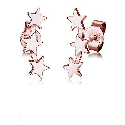 Elli Ohrringe Damen Sterne im Astro Look 925 Sterling Silber Rosé vergoldet Elli Ohrringe Damen Sterne im Astro Look 925 Sterling Silber Rosé vergoldet