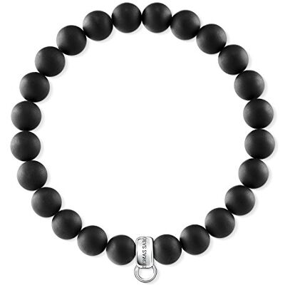 THOMAS SABO Damen Charm-Armband Obsidian schwarz Charm Club 925 Sterling Silber X0219-023-11 THOMAS SABO Damen Charm-Armband Obsidian schwarz Charm Club 925 Sterling Silber X0219-023-11