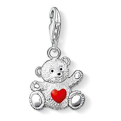 THOMAS SABO Damen Charm-Anhänger Bär Herz Charm Club 925 Sterling Silber 0680-007-10 THOMAS SABO Damen Charm-Anhänger Bär Herz Charm Club 925 Sterling Silber 0680-007-10