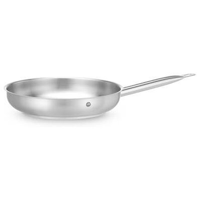 HENDI Bratpfanne, geeignet für alle Herdarten, flacher Boden, hitzebeständiger Griff, Aufhängeöse, Universalpfanne, ø280x(H) 50mm, Edelstahl, Aluminium HENDI Bratpfanne, geeignet für alle Herdarten, flacher Boden, hitzebeständiger Griff, Aufhängeöse, Universalpfanne, ø280x(H) 50mm, Edelstahl, Aluminium