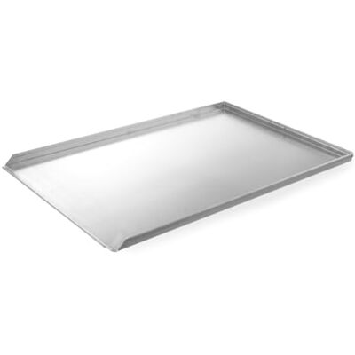 HENDI Backblech, mit 3 Aufkantungen, geeignet zur Verwendung in Öfen, Blech, Ofenblech, Kuchenblech, 600x400x(H)20mm, Aluminium HENDI Backblech, mit 3 Aufkantungen, geeignet zur Verwendung in Öfen, Blech, Ofenblech, Kuchenblech, 600x400x(H)20mm, Aluminium