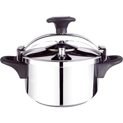 Bastilipo Express Classic 6 Kochtopf aus Edelstahl, 6 Liter Druck- und Sicherheitsventil Kompatibel mit Gas-, Glaskeramik- oder Induktionsherden Bastilipo Express Classic 6 Kochtopf aus Edelstahl, 6 Liter Druck- und Sicherheitsventil Kompatibel mit Gas-, Glaskeramik- oder Induktionsherden
