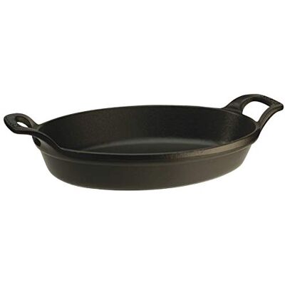 STAUB Ofenform/Servierplatte/Auflaufform, oval mit 2 Griffen, 15 cm, 0,25 L, Gusseisen, Für alle Herdarten inkl. Induktion & Backofen, stapelbar, Schwarz STAUB Ofenform/Servierplatte/Auflaufform, oval mit 2 Griffen, 15 cm, 0,25 L, Gusseisen, Für alle Herdarten inkl. Induktion & Backofen, stapelbar, Schwarz