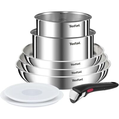 Tefal Ingenio Emotion 3-teiliges Pfannen-Set 22/26/28 cm + 2 Stielkasserolle 16/18 cm + abnehmbarer Griff + 2 Zubehörteile, induktionsgeeignet, antihaftbeschichtet, spülmaschinenfest und backofenfest Tefal Ingenio Emotion 3-teiliges Pfannen-Set 22/26/28 cm + 2 Stielkasserolle 16/18 cm + abnehmbarer Griff + 2 Zubehörteile, induktionsgeeignet, antihaftbeschichtet, spülmaschinenfest und backofenfest