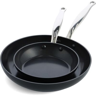 GreenPan Barcelona Hard Anodized Harteloxierte Gesunde Keramik-Antihaftbeschichtung, 2-teiliges Bratpfannen-Set 20cm & 28cm, PFAS-frei,Edelstahlgriff,Kratzfest,Induktion,Ofen,Spülmaschinenfest,Schwarz GreenPan Barcelona Hard Anodized Harteloxierte Gesunde Keramik-Antihaftbeschichtung, 2-teiliges Bratpfannen-Set 20cm & 28cm, PFAS-frei,Edelstahlgriff,Kratzfest,Induktion,Ofen,Spülmaschinenfest,Schwarz