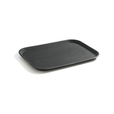 HENDI Serviertablett, rechteckig, Rutschfester Gummibeschichtung, Schock- und bruchfest, flachem Rand, Gastro Tablett, Tablett, GN1/1, 530x325(H) 27mm, Polypropylen, Schwarz HENDI Serviertablett, rechteckig, Rutschfester Gummibeschichtung, Schock- und bruchfest, flachem Rand, Gastro Tablett, Tablett, GN1/1, 530x325(H) 27mm, Polypropylen, Schwarz