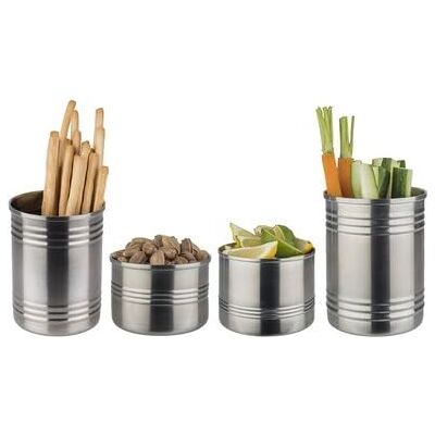 APS 40656 Snackcan, Edelstahl, 0,35 l, Ø 7,5 cm, Höhe 10 cm mattiert APS 40656 Snackcan, Edelstahl, 0,35 l, Ø 7,5 cm, Höhe 10 cm mattiert