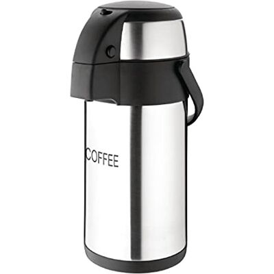 Olympia Pumpkanne Airpot 3 Liter/105,5 oz, Edelstahl, mit Gravur 'Kaffee', doppelwandig isoliert, Sicherheitsverschluss, Ausguss mit Auslaufschutz, DP128 Olympia Pumpkanne Airpot 3 Liter/105,5 oz, Edelstahl, mit Gravur 'Kaffee', doppelwandig isoliert, Sicherheitsverschluss, Ausguss mit Auslaufschutz, DP128